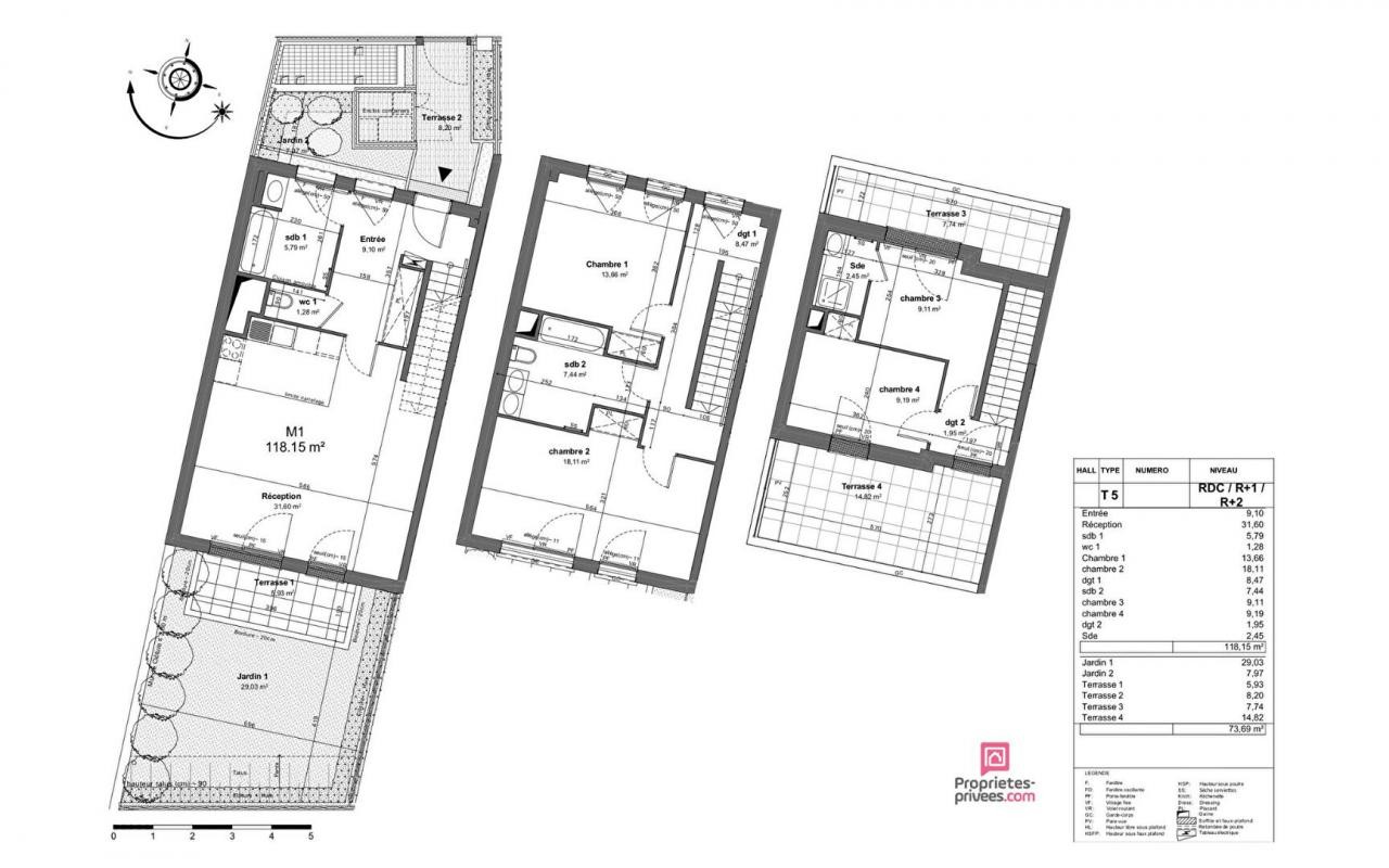 Vente Appartement à Châtillon 5 pièces