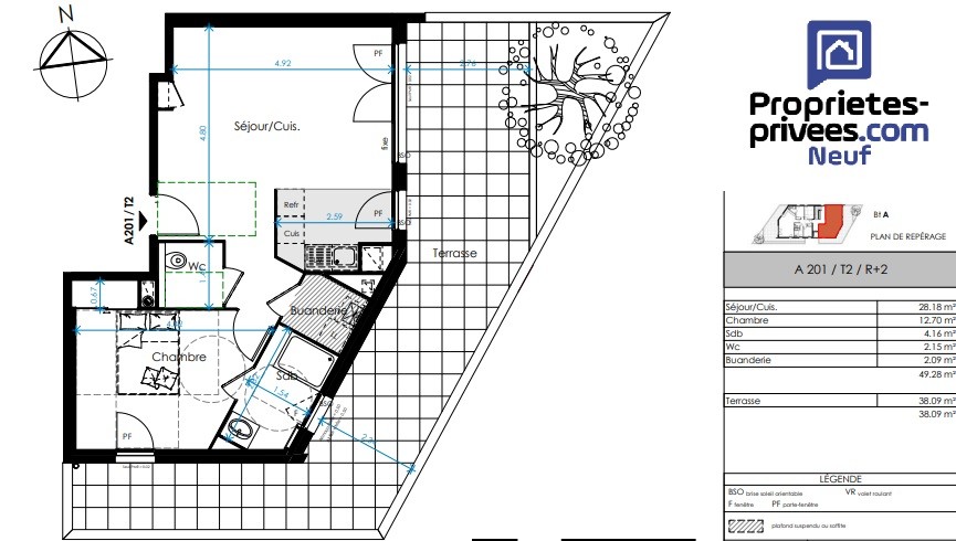 Vente Appartement à Caluire-et-Cuire 2 pièces