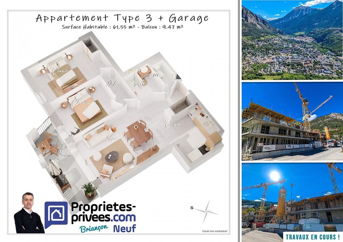 Vente Appartement à Briançon 3 pièces