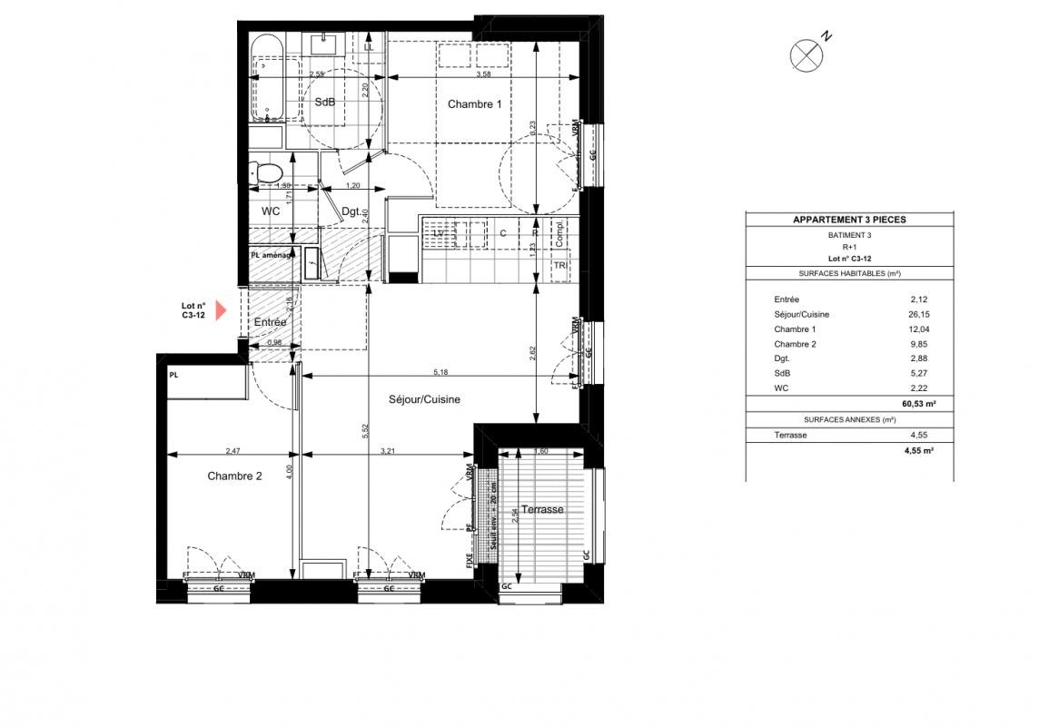 Vente Appartement à Noisy-le-Grand 5 pièces