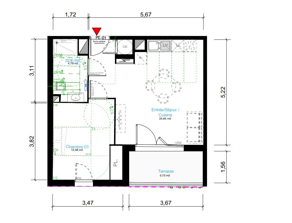 Vente Appartement à Balaruc-les-Bains 2 pièces