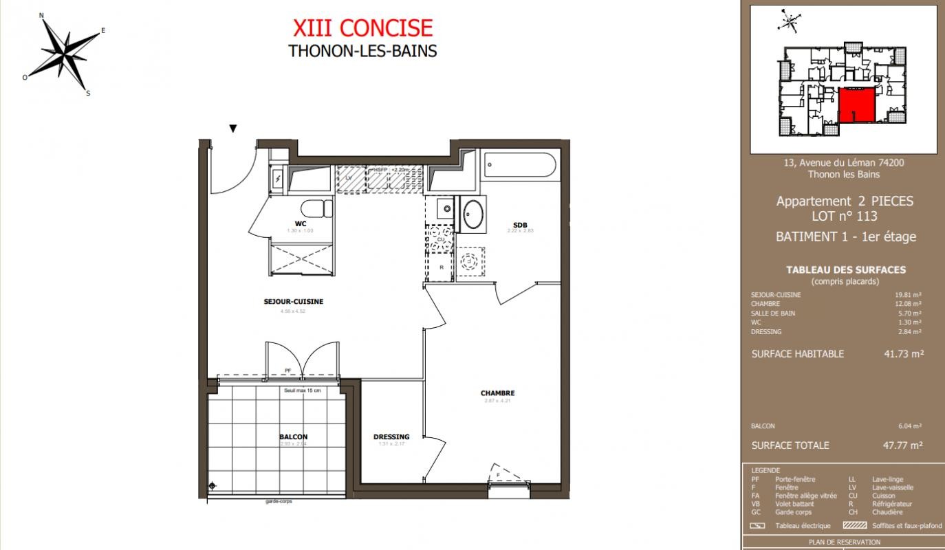 Vente Appartement à Thonon-les-Bains 2 pièces