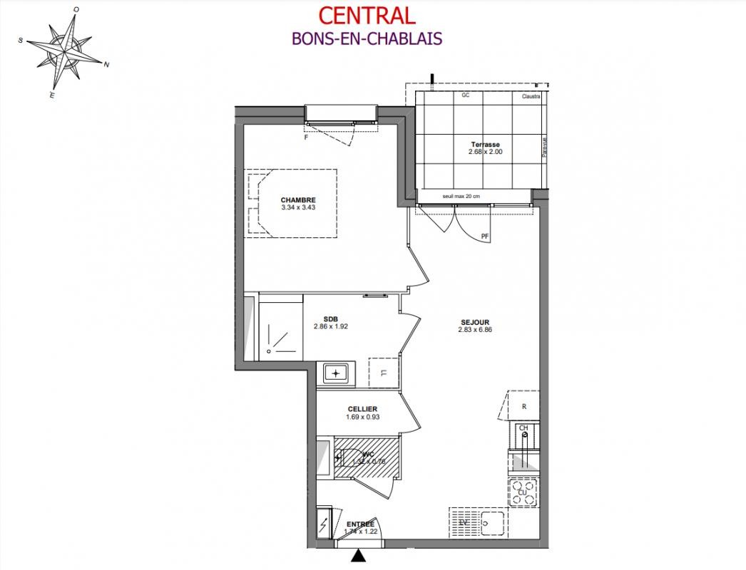 Vente Appartement à Bons-en-Chablais 2 pièces