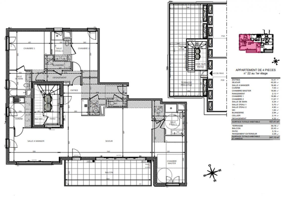 Vente Appartement à Beausoleil 4 pièces