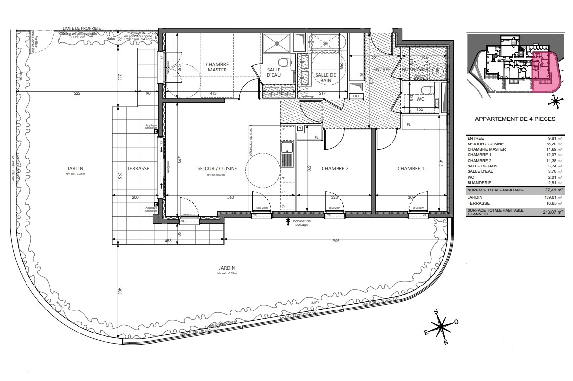 Vente Appartement à Beausoleil 4 pièces