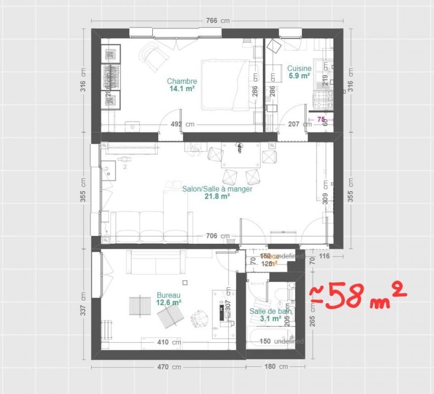 Location Appartement à Angers 3 pièces