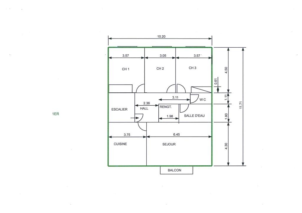 Location Appartement à Claira 4 pièces