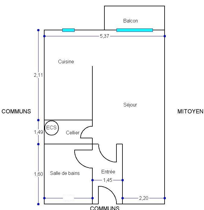 Location Appartement à Mérignac 1 pièce