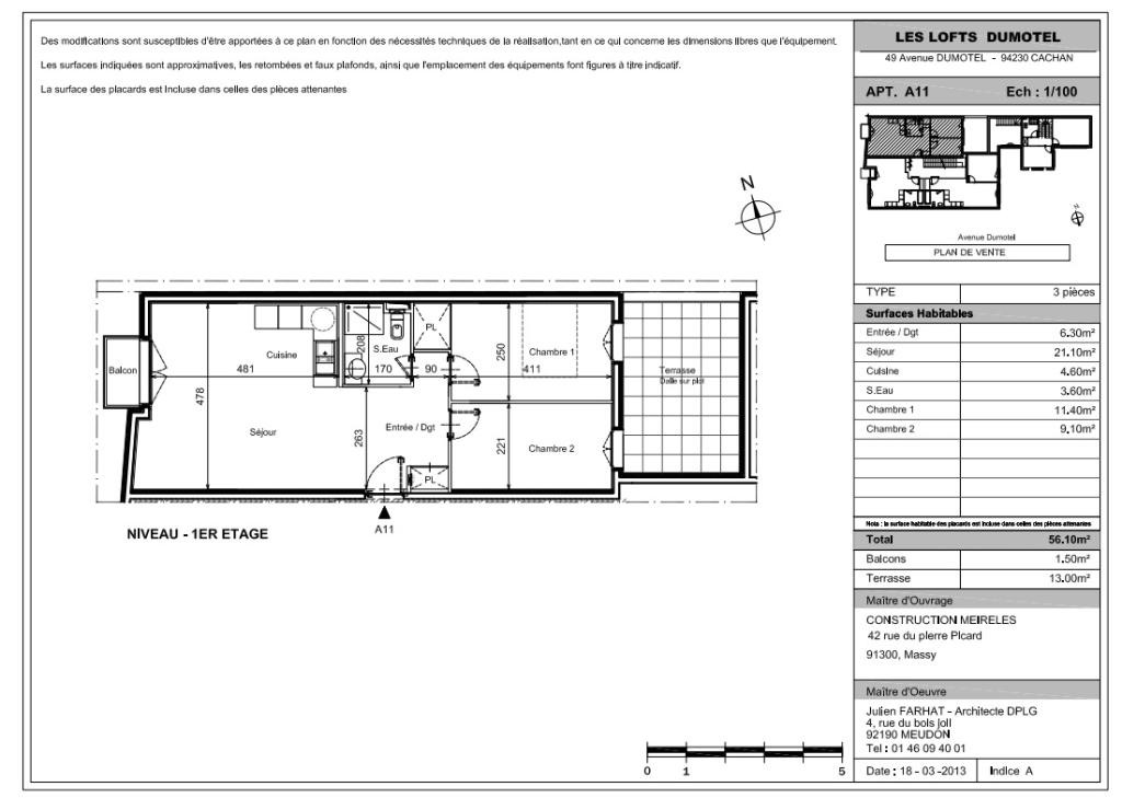 Location Appartement à Cachan 3 pièces