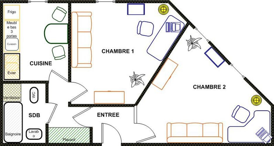 Location Appartement à Cergy 2 pièces