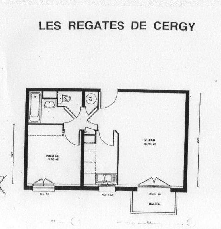 Location Appartement à Cergy 2 pièces