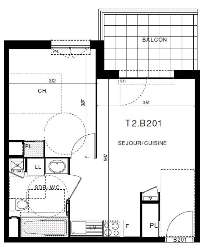 Location Appartement à Clermont-Ferrand 2 pièces