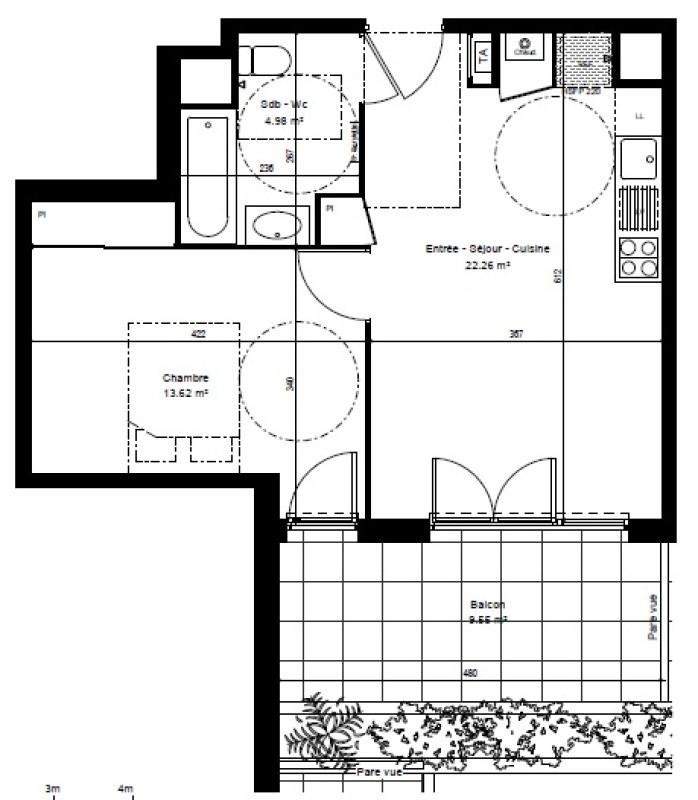 Location Appartement à Échirolles 2 pièces