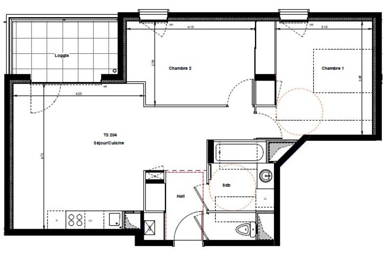 Location Appartement à Villefranche-sur-Saône 3 pièces