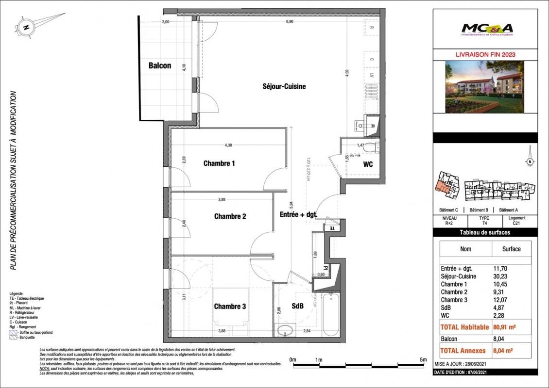 Vente Appartement à Rillieux-la-Pape 4 pièces