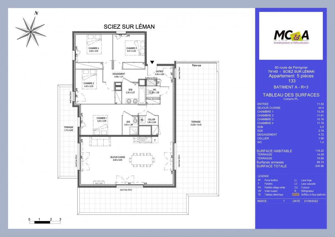 Vente Appartement à Sciez 5 pièces