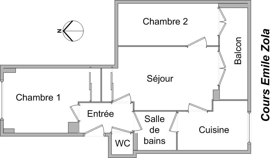 Location Appartement à Villeurbanne 3 pièces