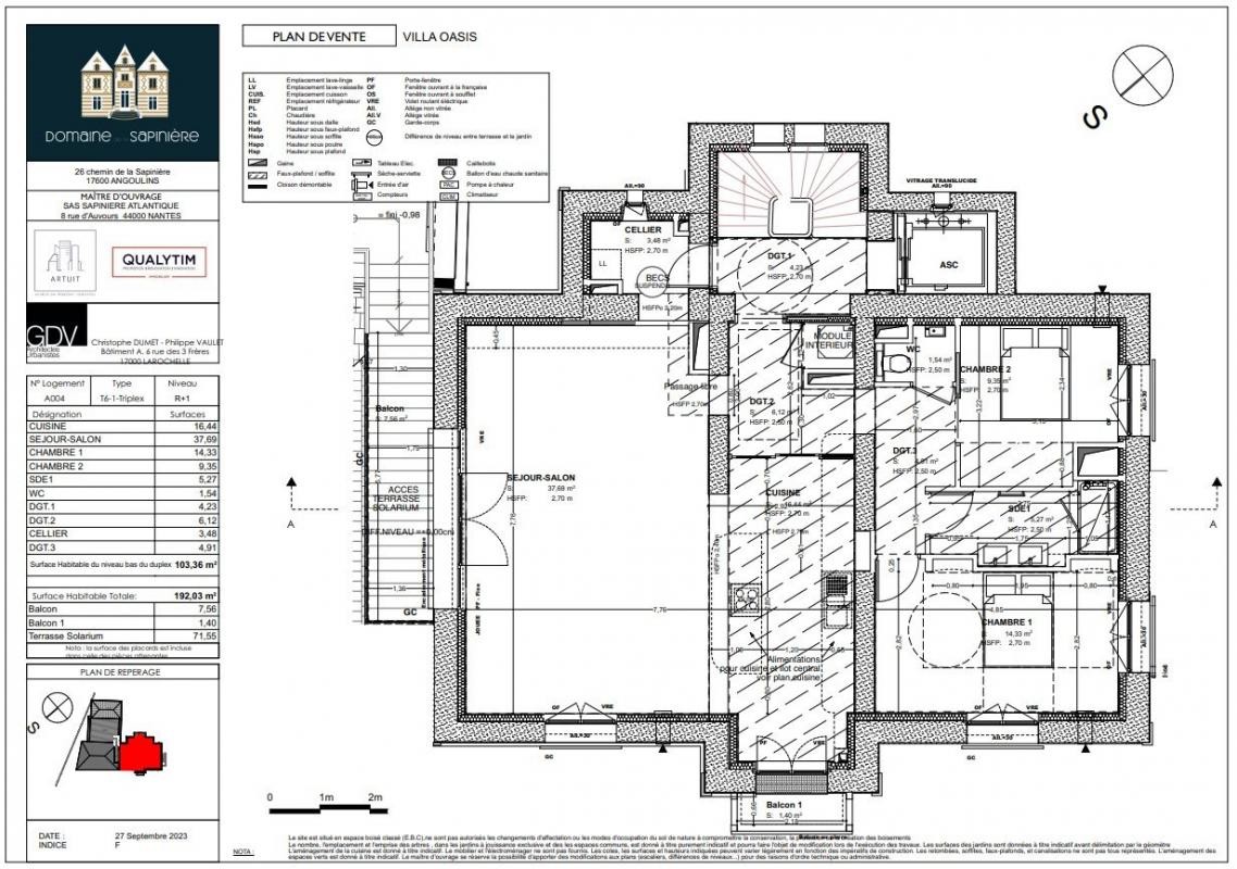 Vente Appartement à la Rochelle 7 pièces