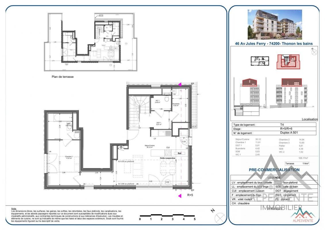 Vente Appartement à Thonon-les-Bains 4 pièces