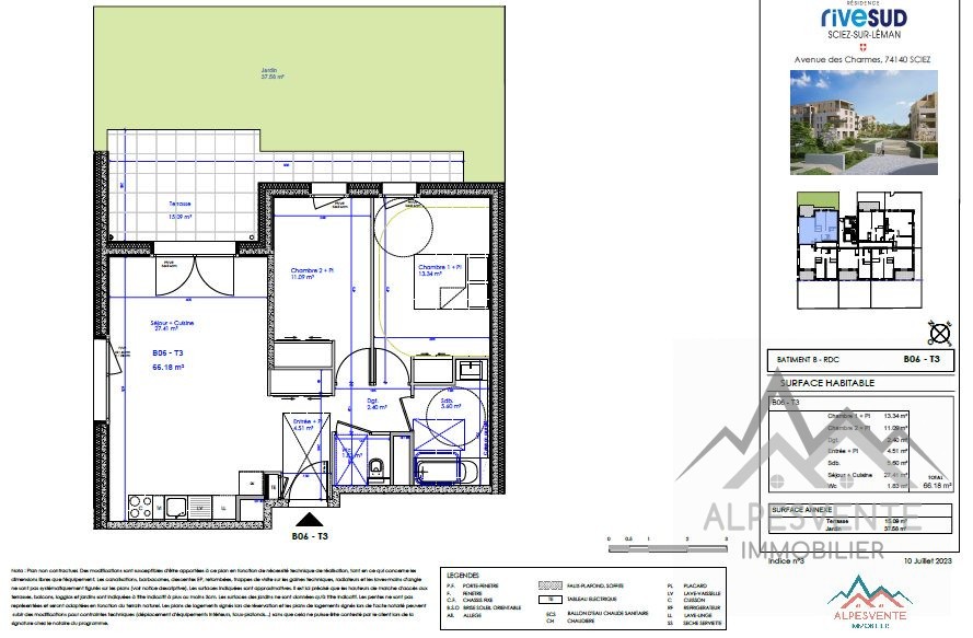 Vente Appartement à Sciez 3 pièces