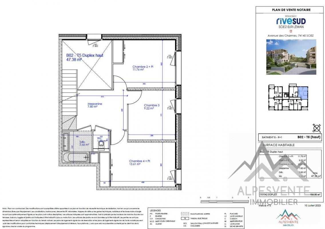 Vente Appartement à Sciez 5 pièces