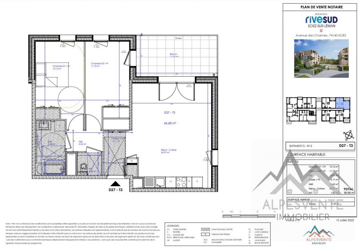 Vente Appartement à Sciez 3 pièces