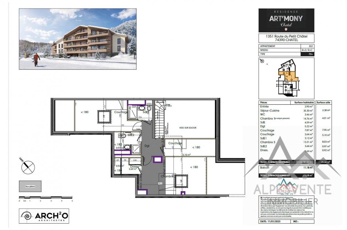 Vente Appartement à Châtel 4 pièces