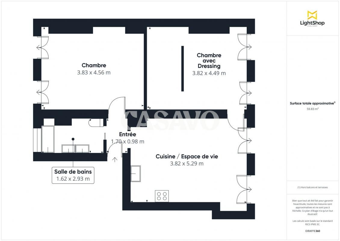 Vente Appartement à Paris Butte-Montmartre 18e arrondissement 3 pièces