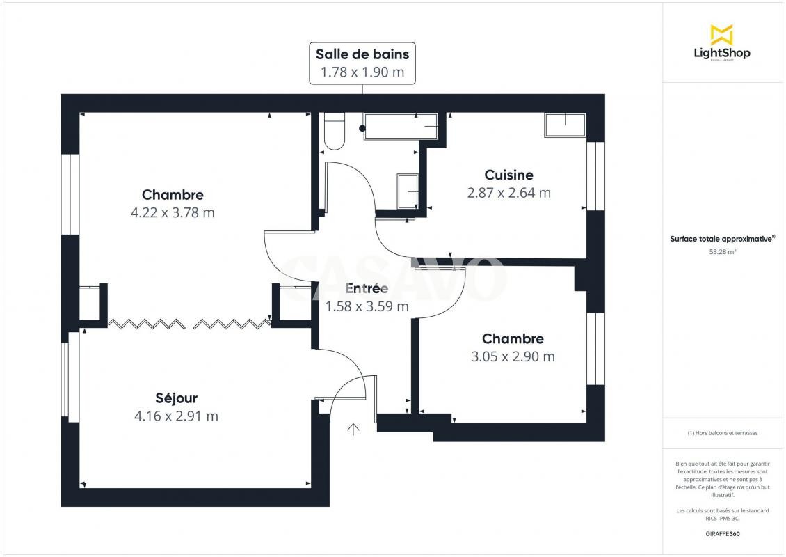 Vente Appartement à Paris Buttes-Chaumont 19e arrondissement 3 pièces