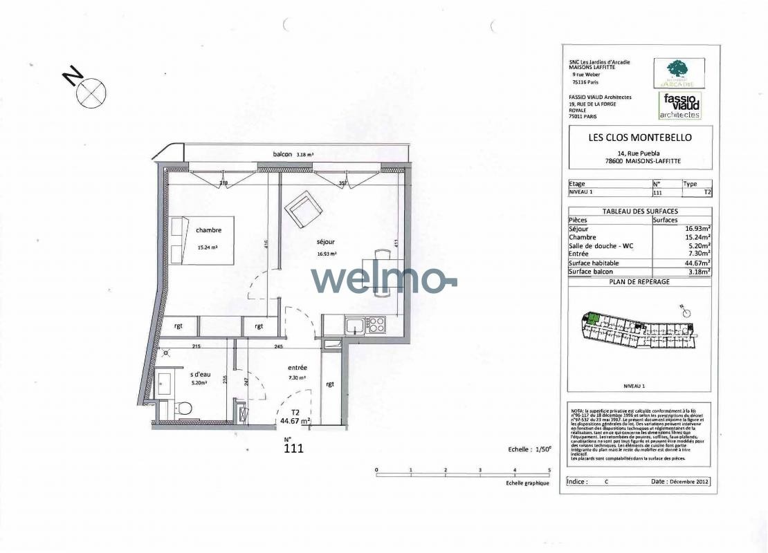 Vente Appartement à Maisons-Laffitte 2 pièces