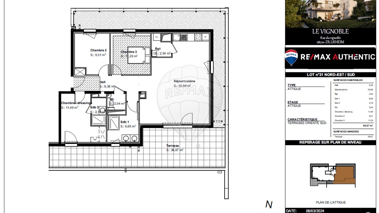 Vente Appartement à Zillisheim 5 pièces