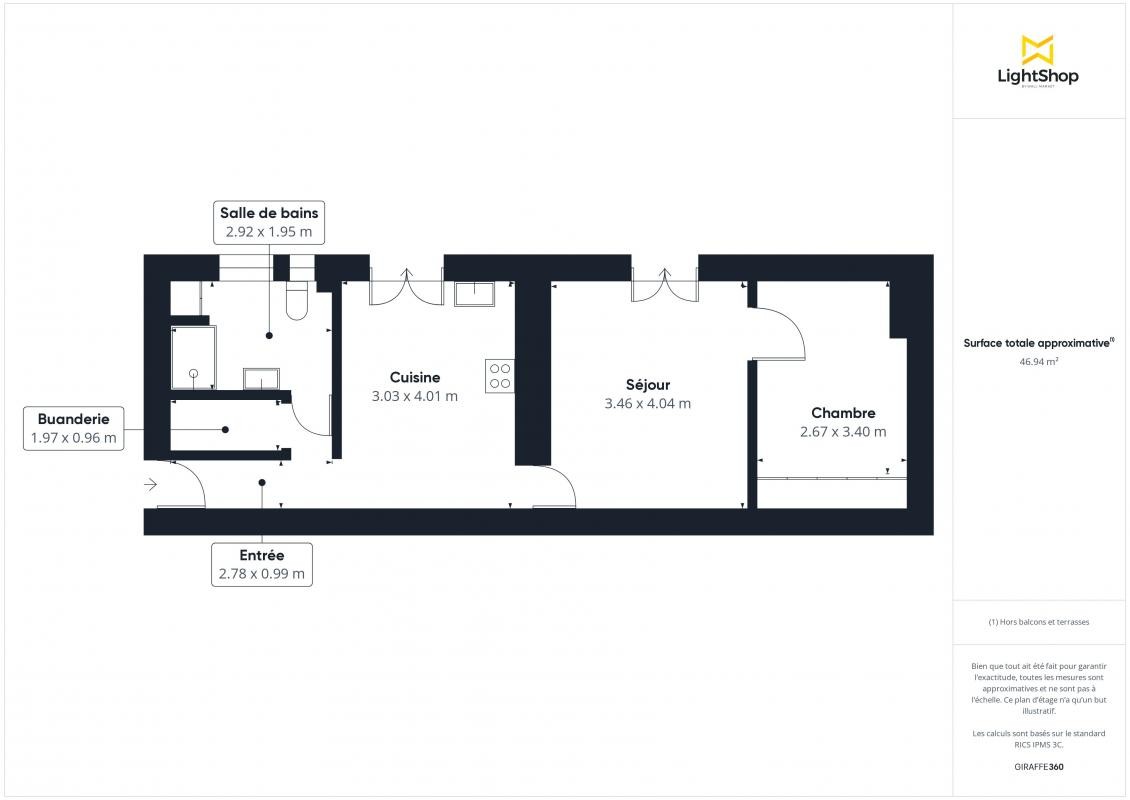 Vente Appartement à Paris Buttes-Chaumont 19e arrondissement 2 pièces