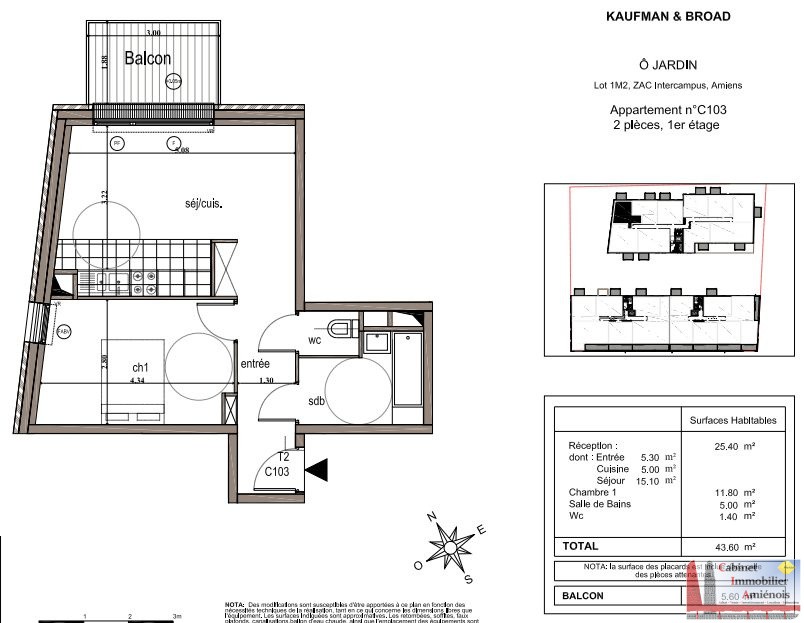 Location Appartement à Amiens 2 pièces