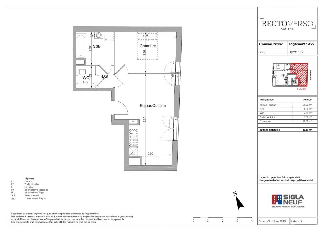 Vente Appartement à Amiens 2 pièces