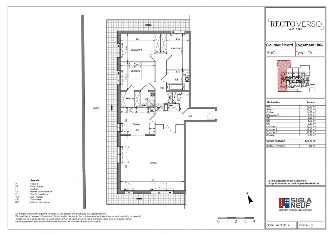 Vente Appartement à Amiens 4 pièces