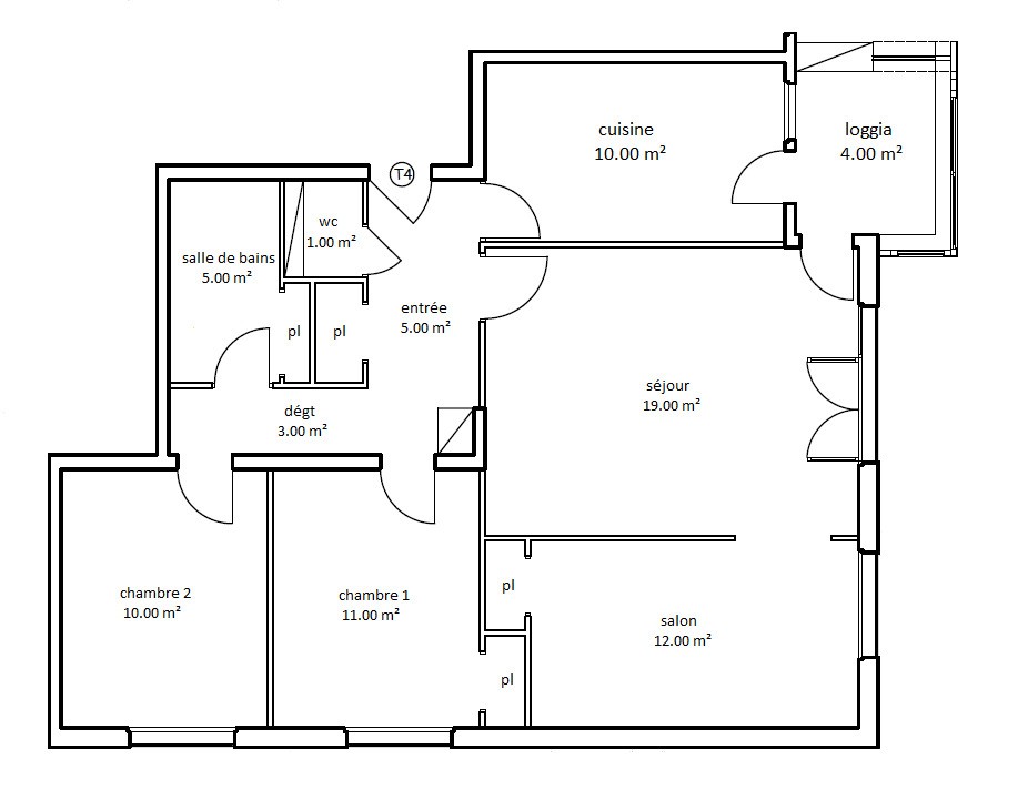 Location Appartement à Vouziers 4 pièces