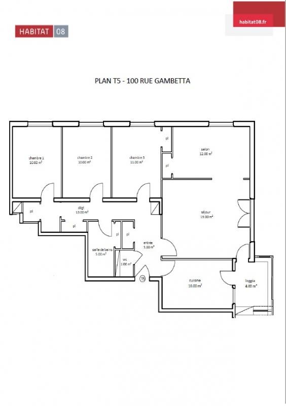 Location Appartement à Vouziers 5 pièces