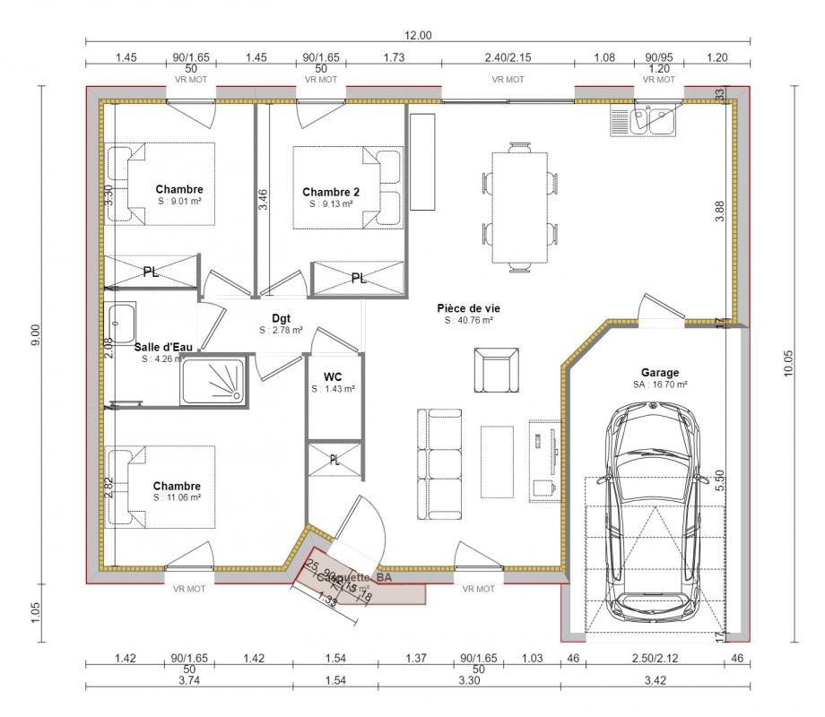 Construction Maison à Saint-Hilaire-de-Riez 4 pièces