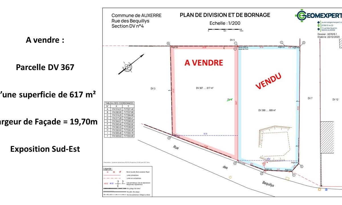 Vente Terrain à Auxerre 0 pièce