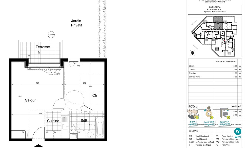 Location Appartement à Épinay-sur-Seine 2 pièces