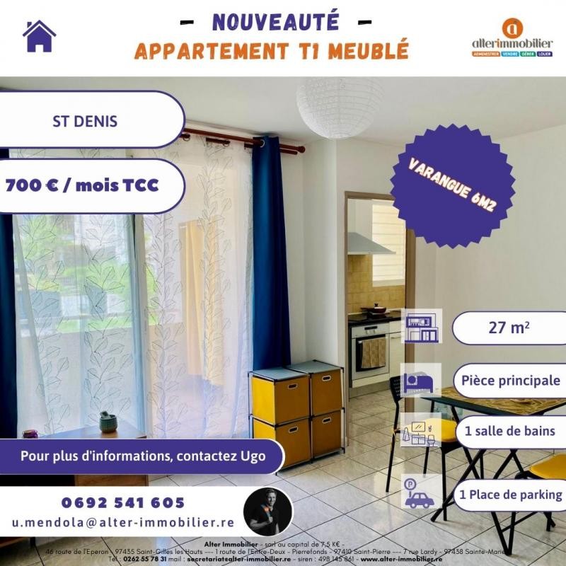 Location Appartement à Saint-Denis 1 pièce