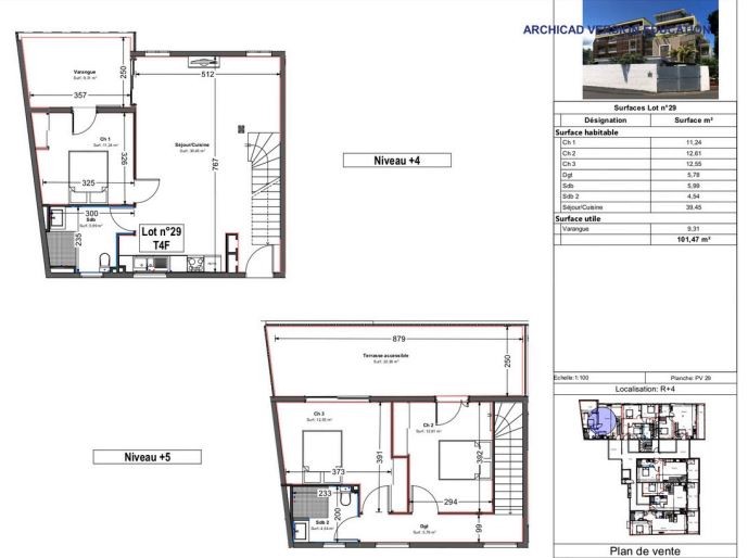 Location Appartement à Saint-Denis 4 pièces