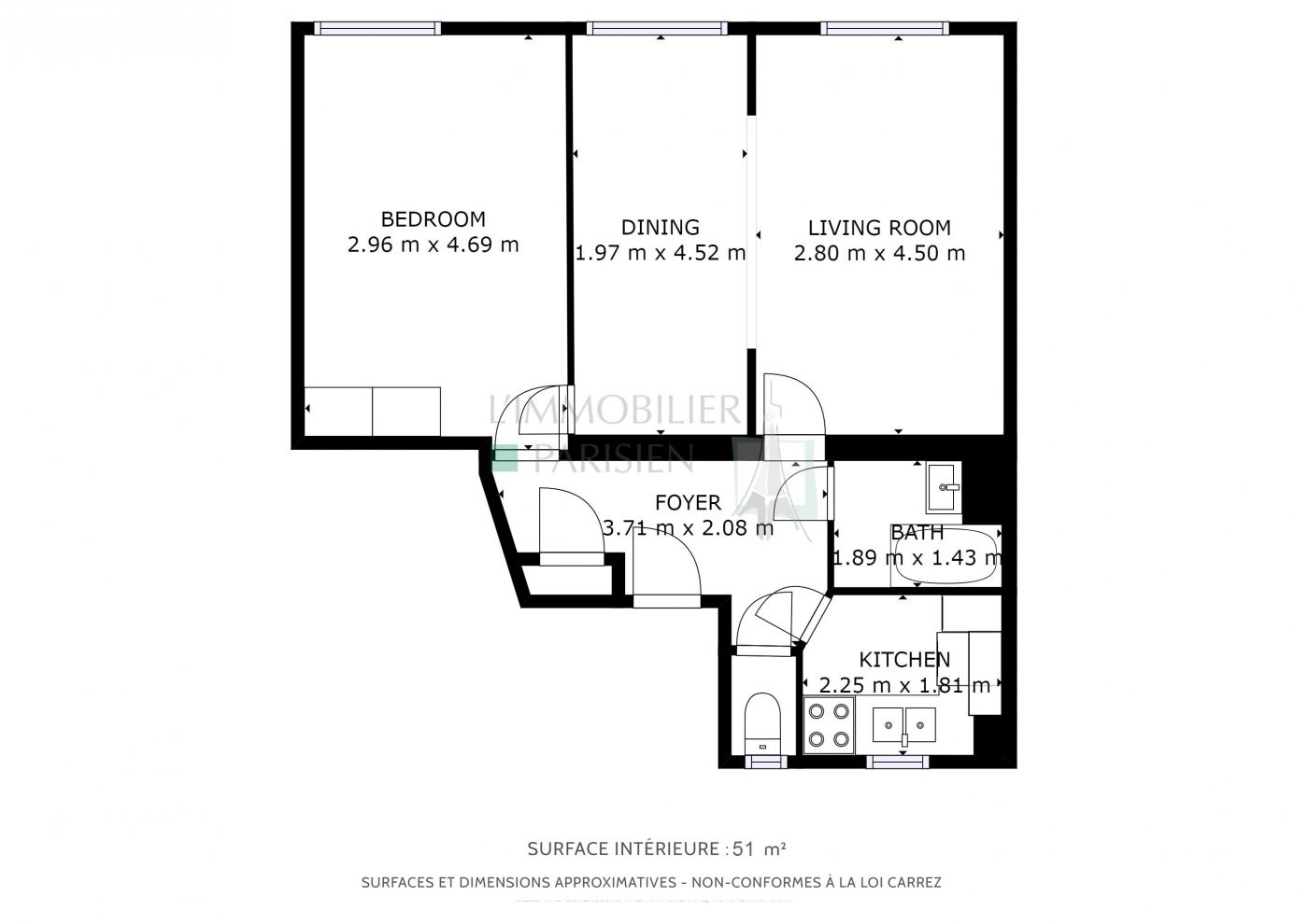 Vente Appartement à Paris Batignolles-Monceaux 17e arrondissement 2 pièces