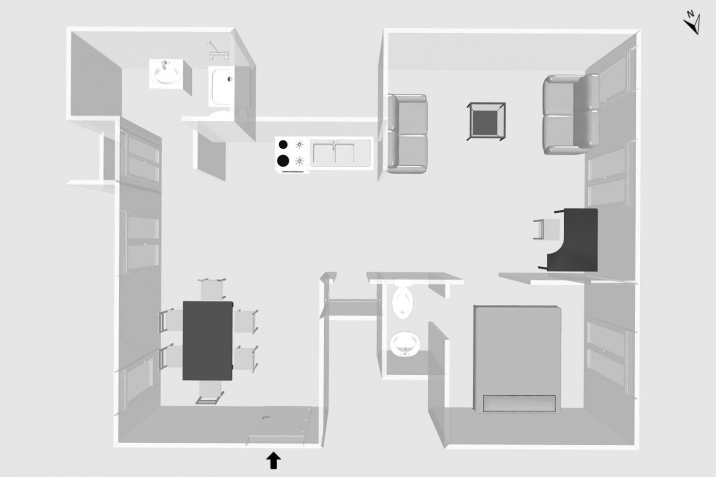 Location Appartement à Paris Luxembourg 6e arrondissement 2 pièces