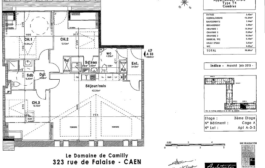 Vente Appartement à Caen 4 pièces