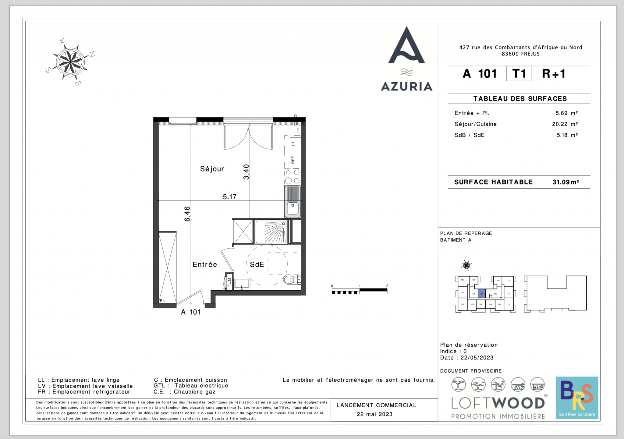 Vente Appartement à Fréjus 1 pièce