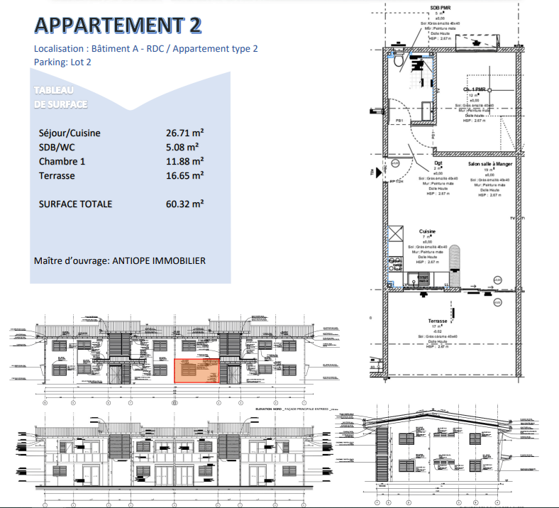 Location Appartement à Remire-Montjoly 2 pièces