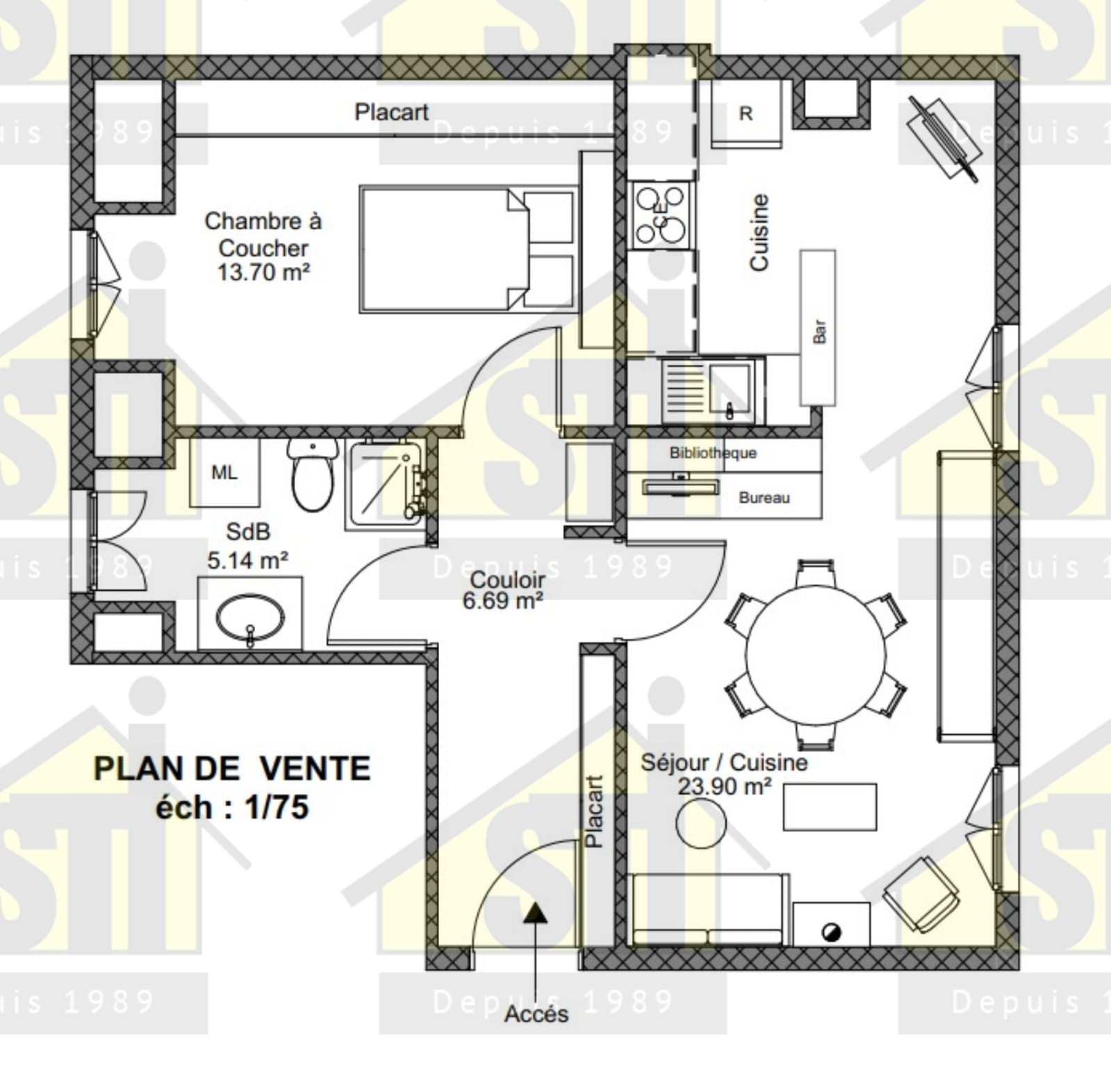 Vente Appartement à Paris Observatoire 14e arrondissement 2 pièces