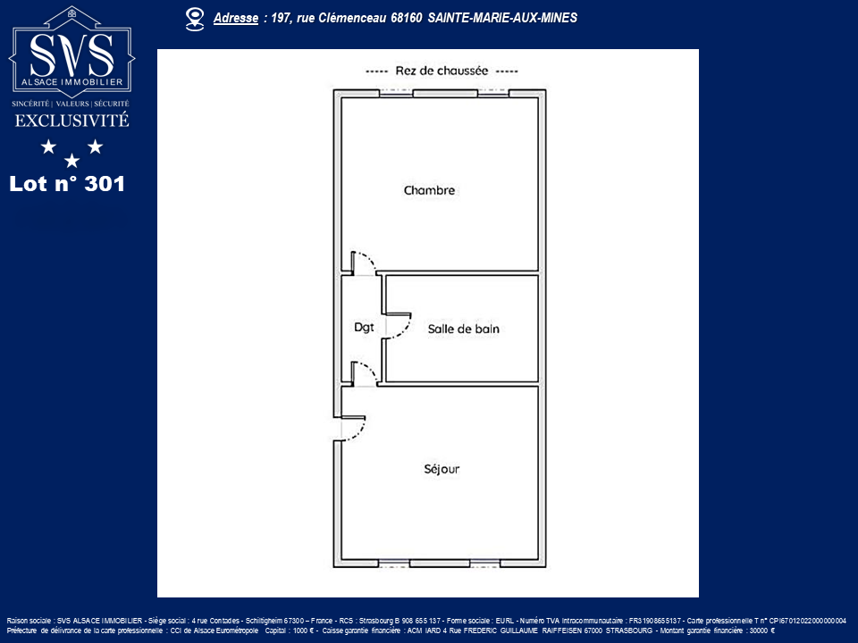 Vente Appartement à Sainte-Marie-aux-Mines 2 pièces